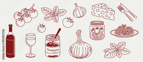 A vibrant and diverse assortment of festive drinks and cocktails. isolated on white background, Vector, illustration