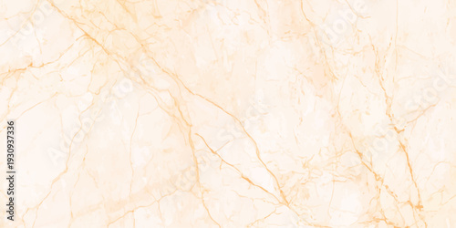 Luxury beige marble texture background with soft orange veins, elegant stone surface for interior design and decor