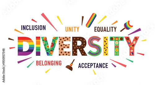 Diversity and inclusion vector illustration