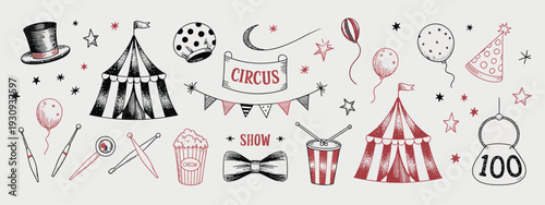 A delightful assortment of whimsical and festive holiday icons. isolated on white background, Vector, illustration