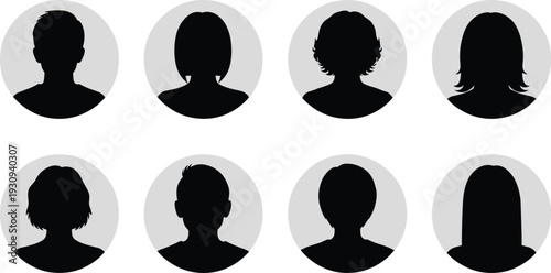 Profile Silhouettes Diverse Avatars Business Representation