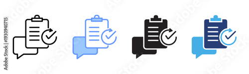 Tasklist icon set multiple style collection