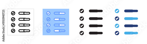 Task Board icon set multiple style collection