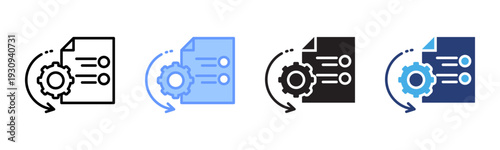 Folder Archive icon set multiple style collection