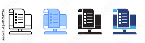 Task Delegation icon set multiple style collection