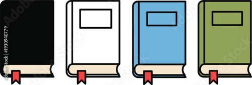 Four Books Collection Diverse Colors Commercial Use