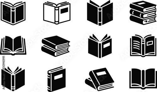 Book Icons Collection Knowledge Learning Library