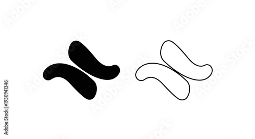 Abstract double s shaped designs with black and white color Vector