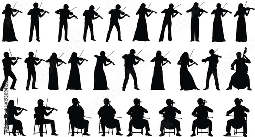 Orchestra Musicians Performing Classical Music Collection
