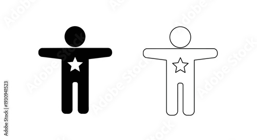 Diverse gender symbols with star emblems for equality and recognition concept Vector