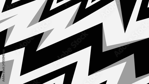 Black and White Zigzag Pattern Design.