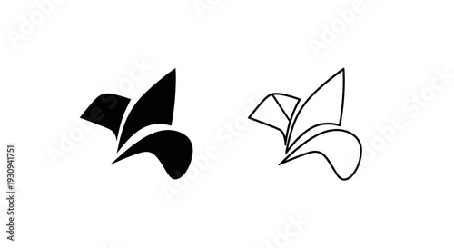 Abstract butterfly line art design vector illustration Vector