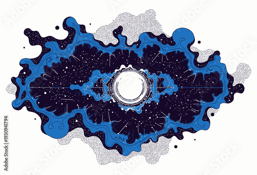 Surreal Cosmic Explosion with Vibrant Colors and Intricate Patterns Forming a Dynamic and Energetic Celestial Visual in Abstract Artistic Style