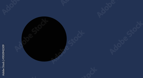 Black Circle Shape on Dark Background.
