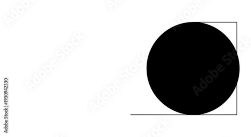 Black Circle Shape on White Background 2.