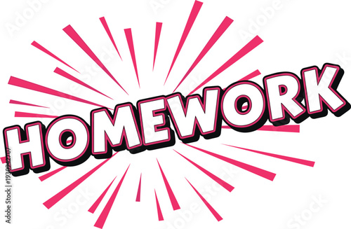 Homework Burst Graphic Educational Context