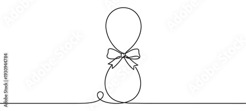 Elegant figure eight symbol with a decorative bow, drawn in a continuous line, representing celebration, infinity, and special occasions.
