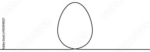 Simple line drawing loop design creates a continuous, flowing, and abstract geometric shape with minimalist appeal.