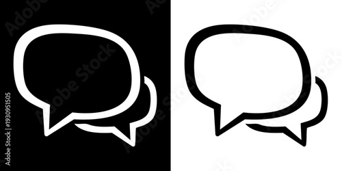 Modern chat icons for digital communication and social media