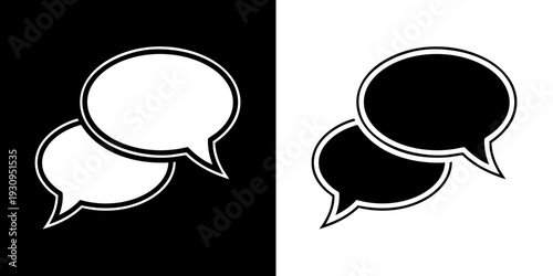 Modern chat bubbles for digital communication and dialogue