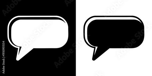 Modern chat bubbles for digital communication and dialogue