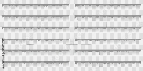 Abstract gray and white striped texture resembling broken blinds