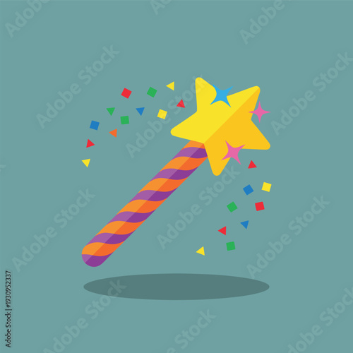 Magical Star Wand with Confetti.