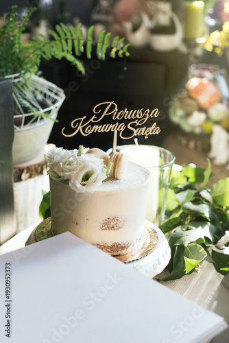 Simple, elegant cake with 