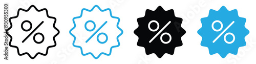Percentage Discount Icons Set