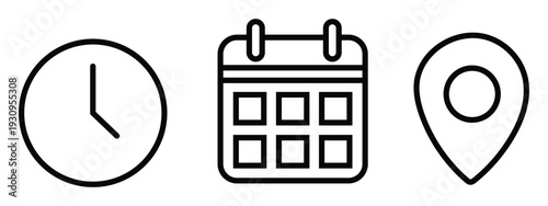 Notification Time Date Location Symbol Icons