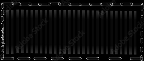A black and gray striped pattern with a chain link border