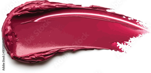 Rich magenta lipstick smear reveals glossy texture on a bright white.