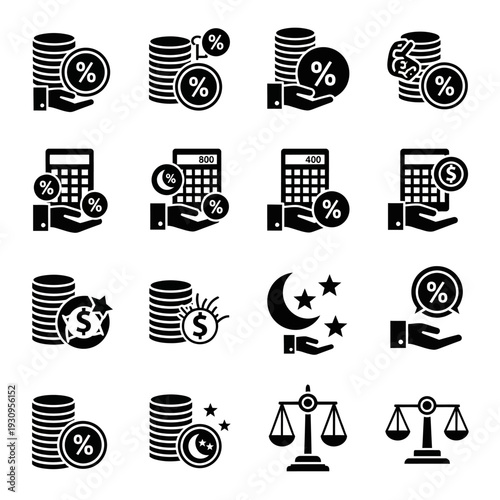 Financial icons collection.