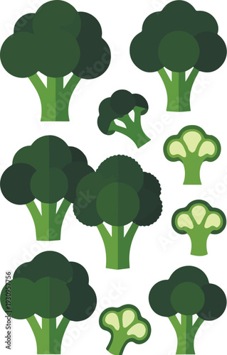 set of broccoli