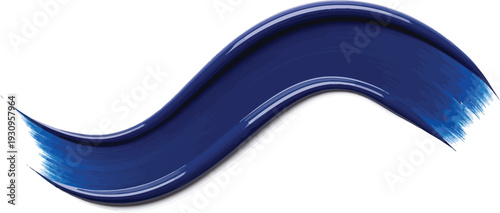 Deep indigo liquid streak curves dynamically illustrating intense color.