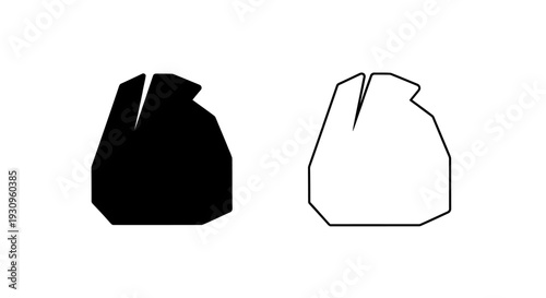 Black and white bag design with high contrast and clean lines Vector