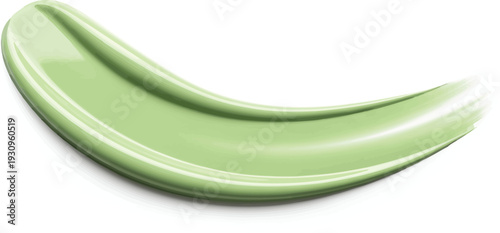 Smooth swatch of light green correcting concealer curves gracefully across.