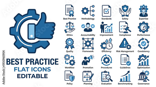 Business Best Practice Icons Set