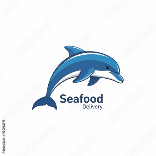 Blue Dolphin Seafood Delivery Logo.