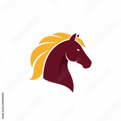 Majestic Horse Head Silhouette Emblem Design.