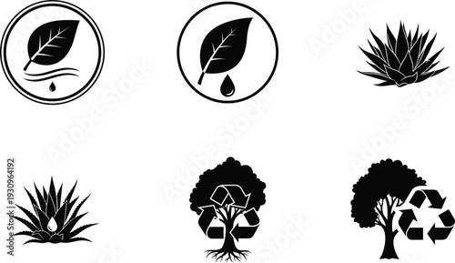 World environment day eco friendly nature conservation icons