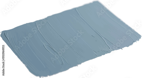 Subtle stroke of dusty blue paint displays visible brush markings on a.