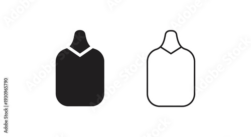 Black and white milk bottle icon set, vector illustration of milk bottle icons Vector
