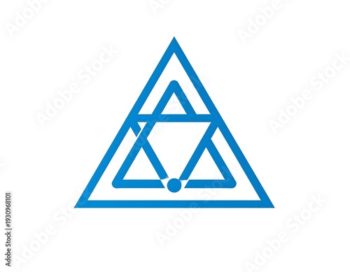 Geometric Triangle Design - A Modern and Minimalist Abstract Illustration.