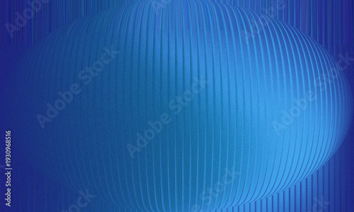 Obraz na plátne Abstract 3D spherical distorted mesh background with blue grainy texture and min