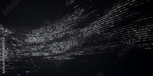 Futuristic digital wallpaper featuring a green binary code pattern on a grunge texture background for a modern technology and data matrix design concept