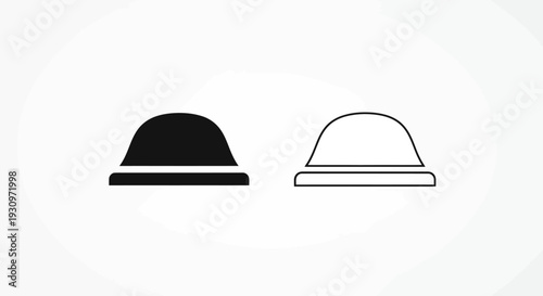 Minimalist hat design, simple cap illustration, clean headwear sketch, basic hat drawing Vector