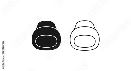 Black and white plastic bottle caps on white background Vector