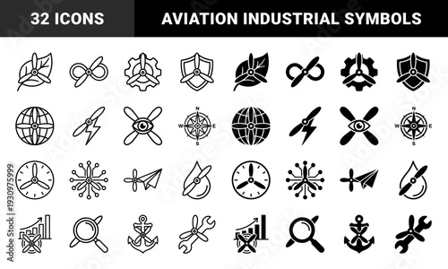Propeller Hybrid Concept Design Featuring Integrated Symbols for Aviation Maritime Navigation Renewable Energy and Industrial Engineering Systems
