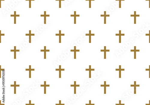 Abstract colorful cross shapes design background. Abstract religion concept background. Golden christian religion cross pattern